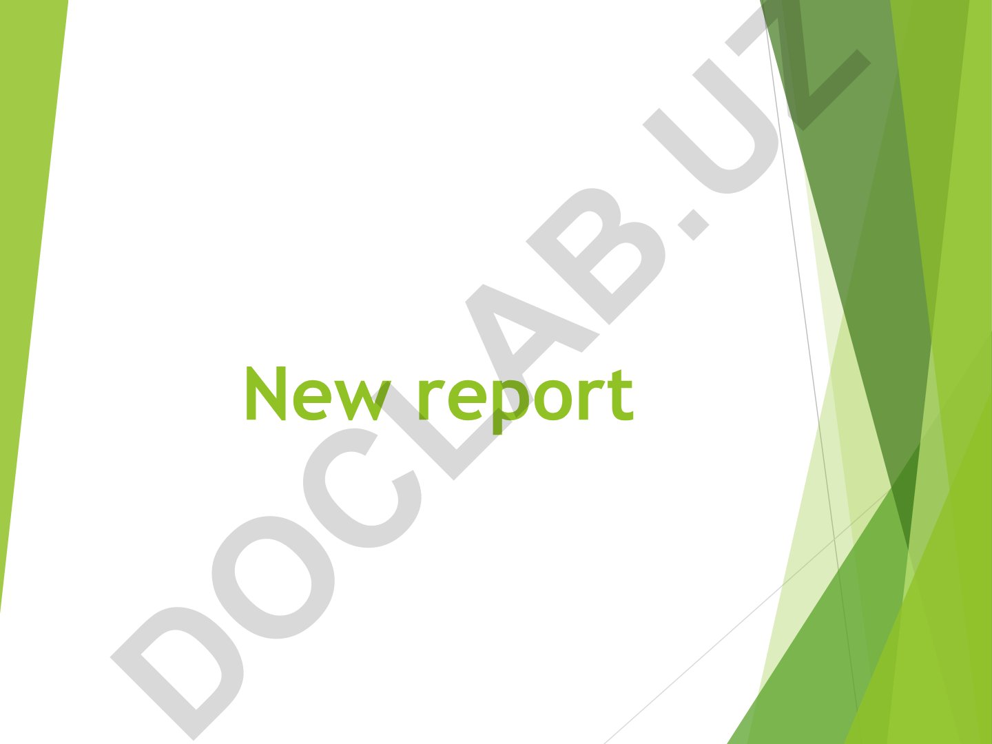 New report