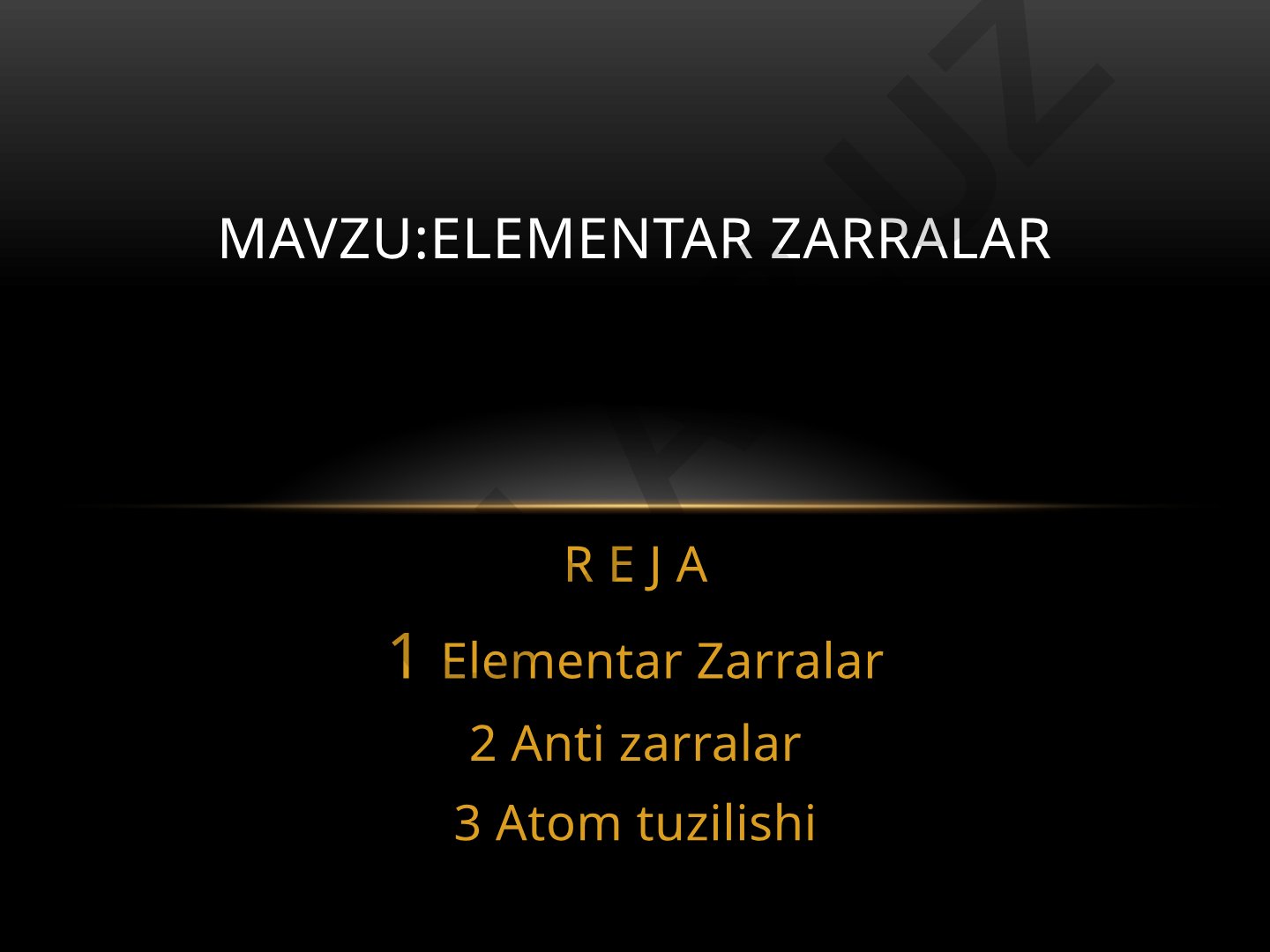 Elementar zarralar