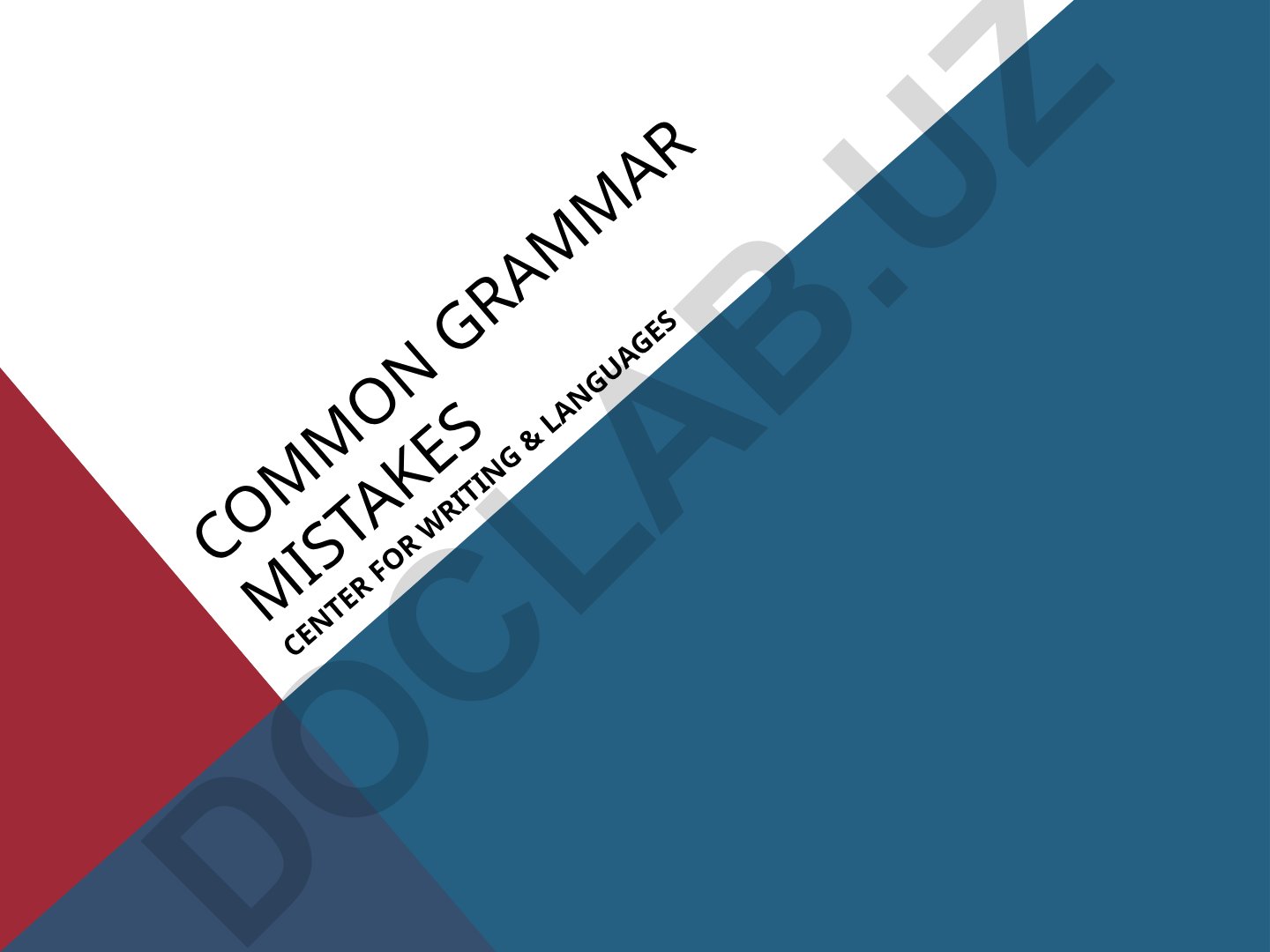 Ingliz tilidagi umumiy grammatik xatolar