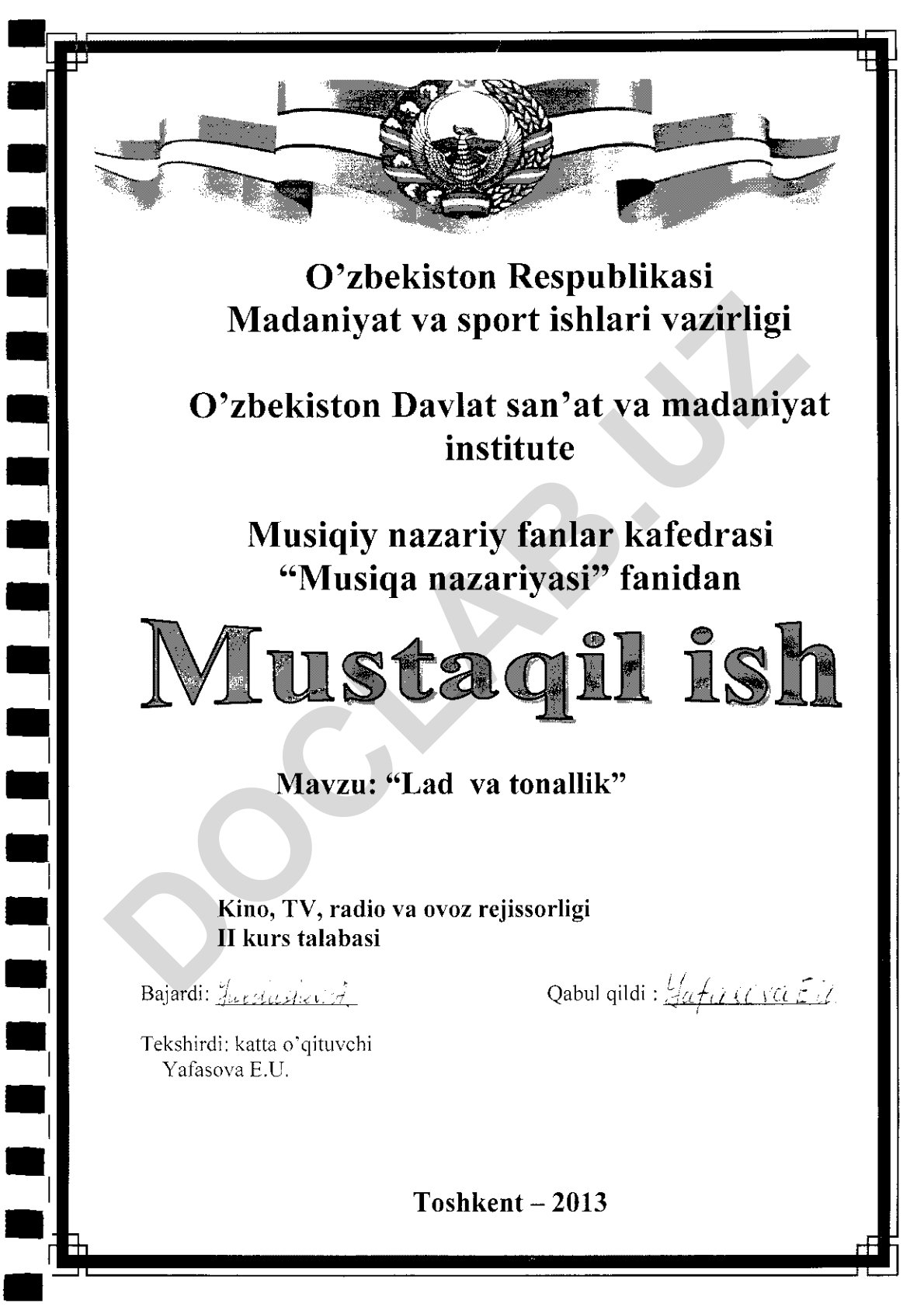 Lad va tonallik