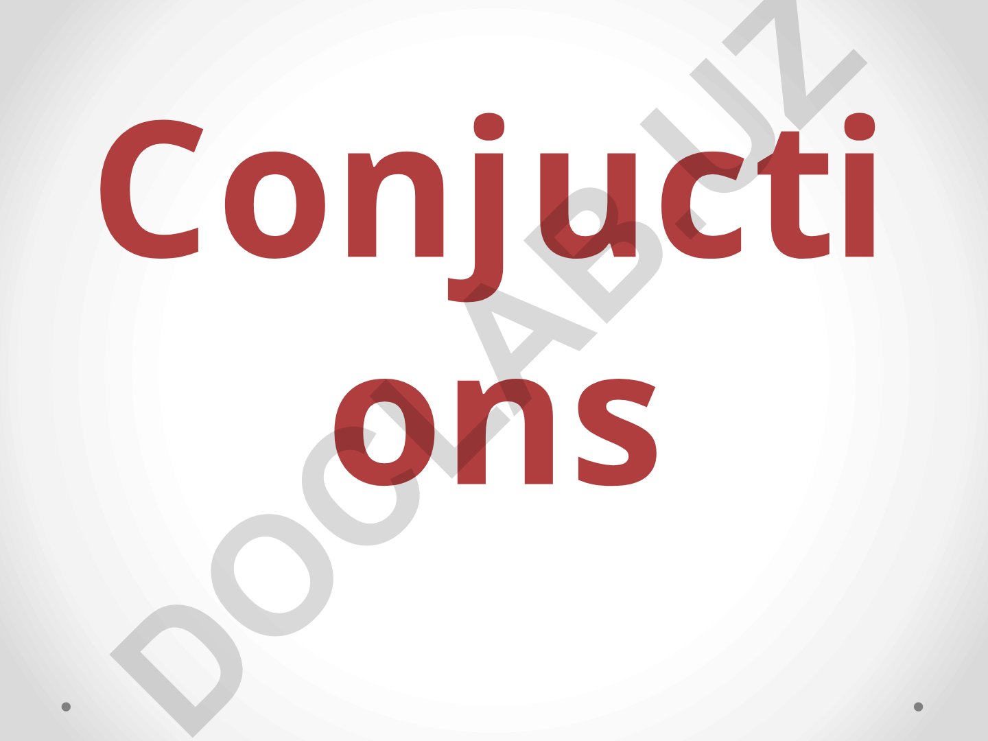 Conjunctions: Morphological Structure and Types