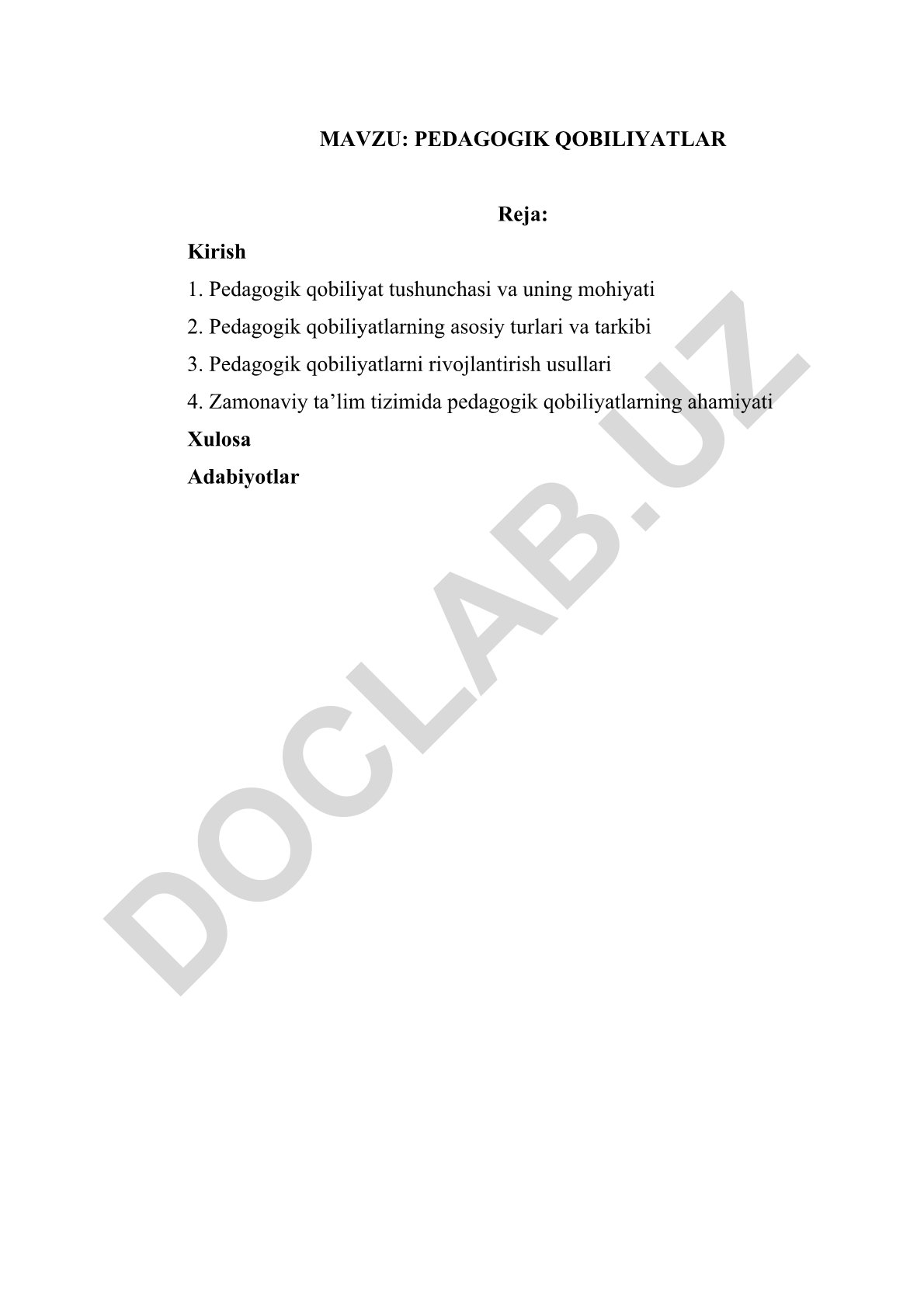 Pedagogik qobiliyatlar