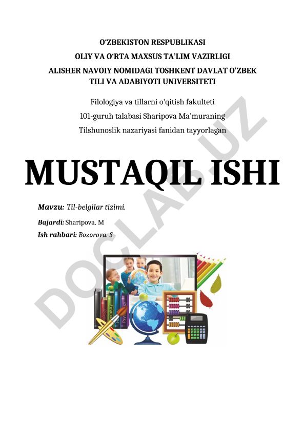 Til - belgilar tizimi