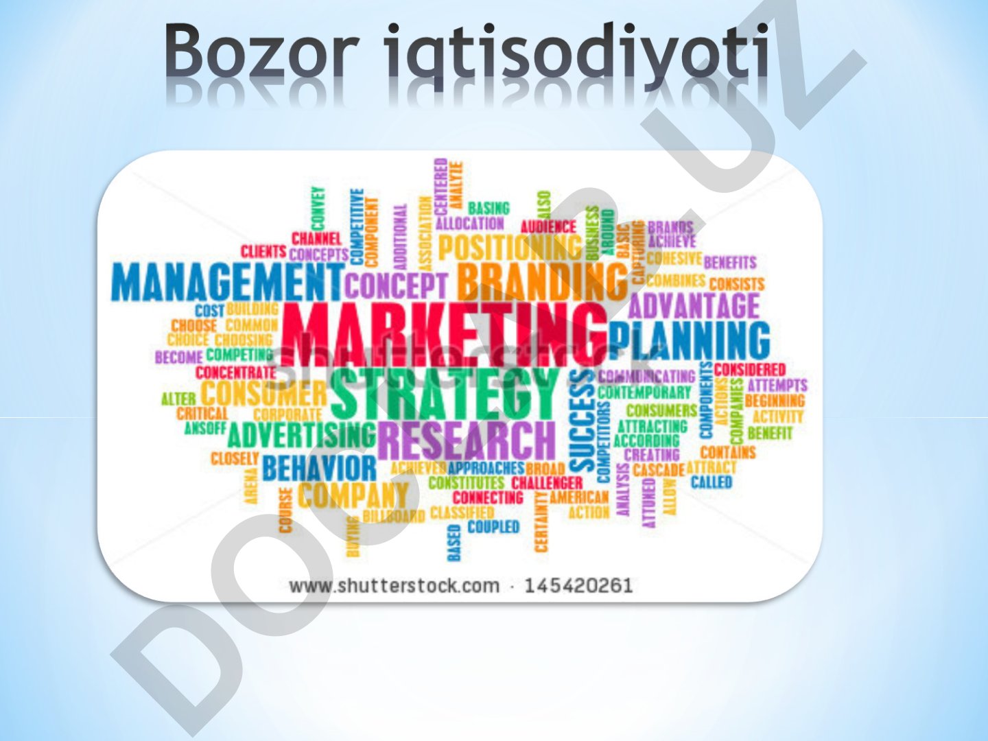 Bozor iqtisodiyoti: tushuncha, sub'ektlar va asosiy belgilar