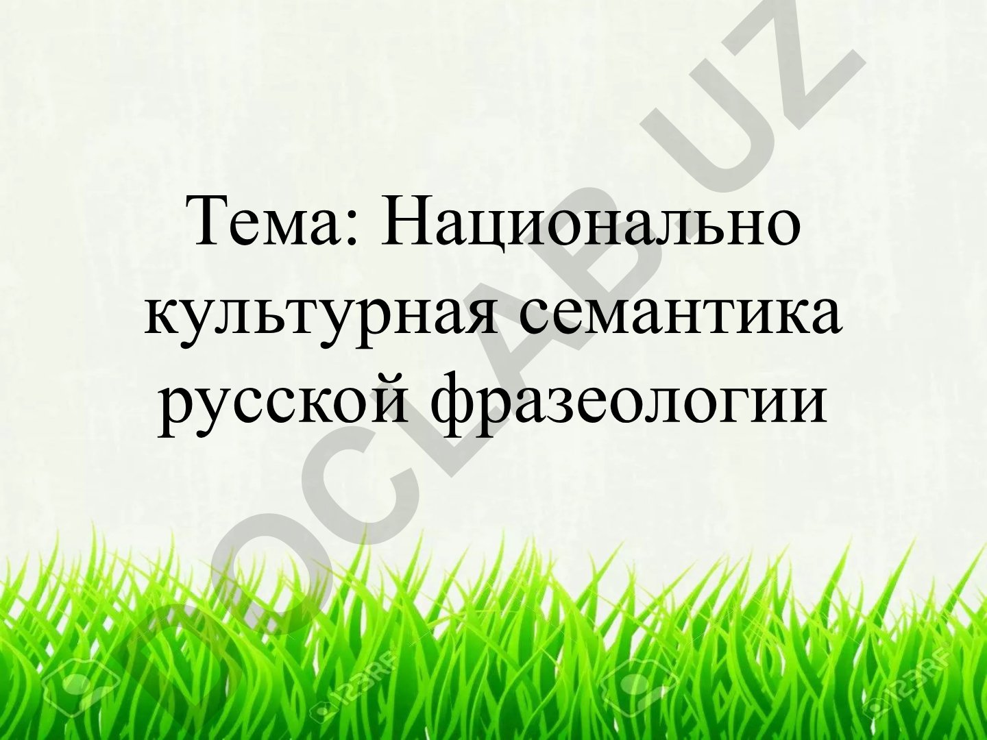 Национально культурная семантика русской фразеологии