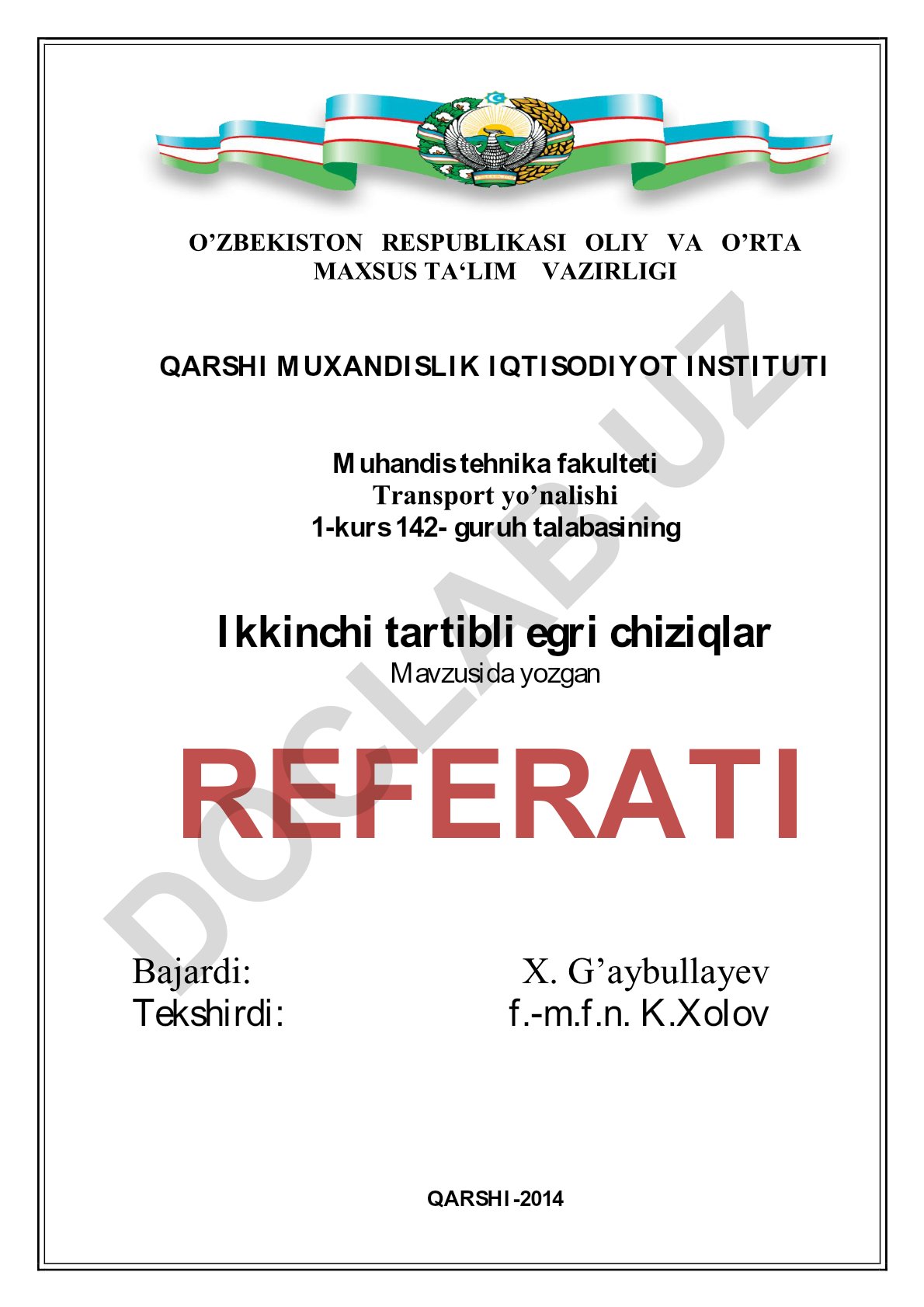 Ikkinchi tartibli egri chiziqlar