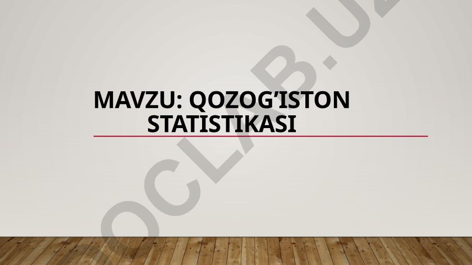 Qozog'iston aholisi statistikasi 2019-2023
