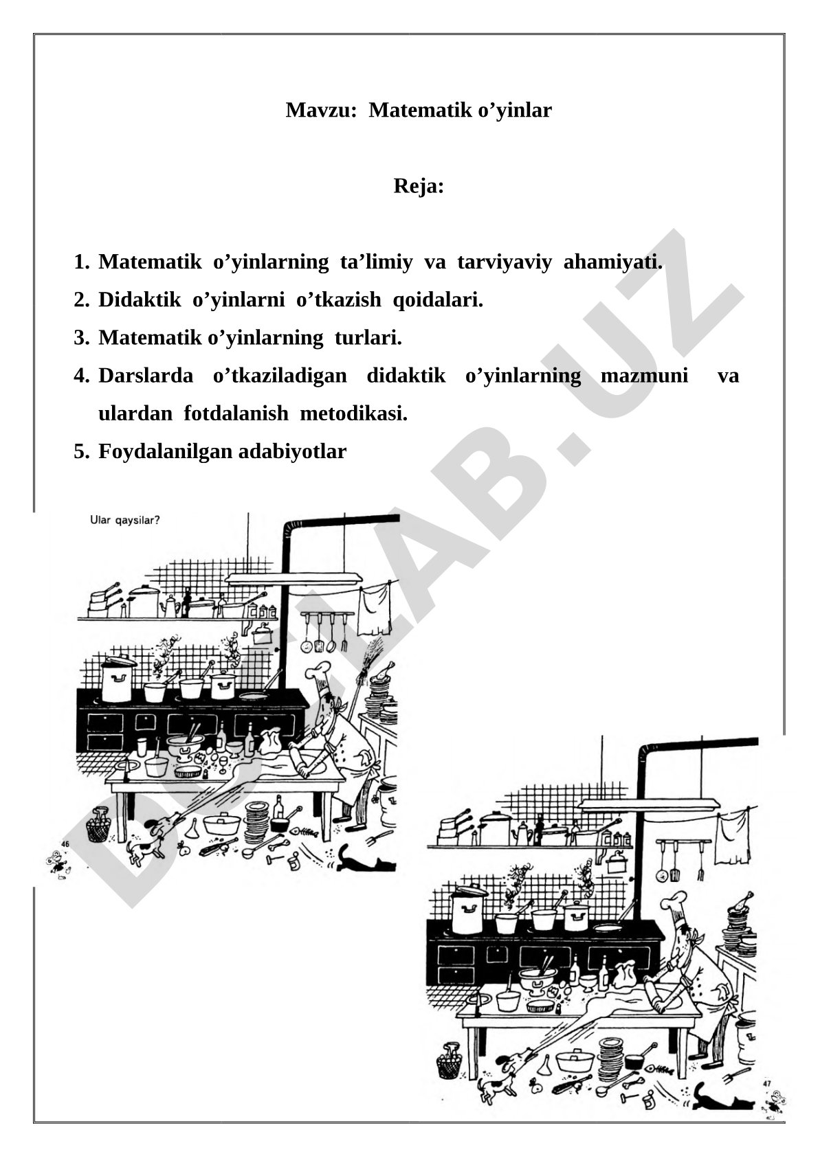 Matematik o'yinlar