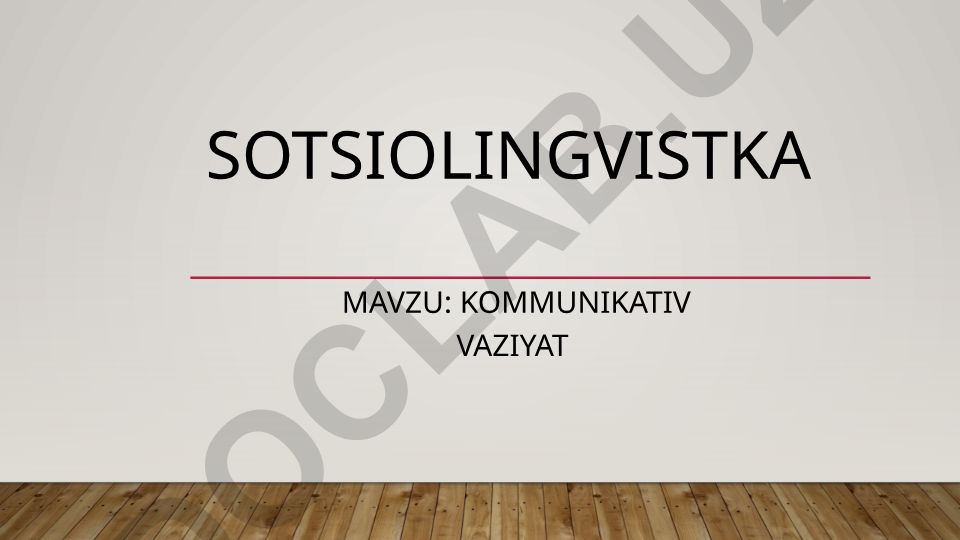 Kommunikativ vaziyat