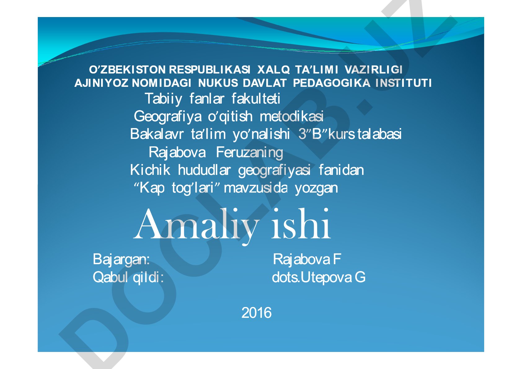 Kap tog'lari geografiyasi va relyef xususiyatlari