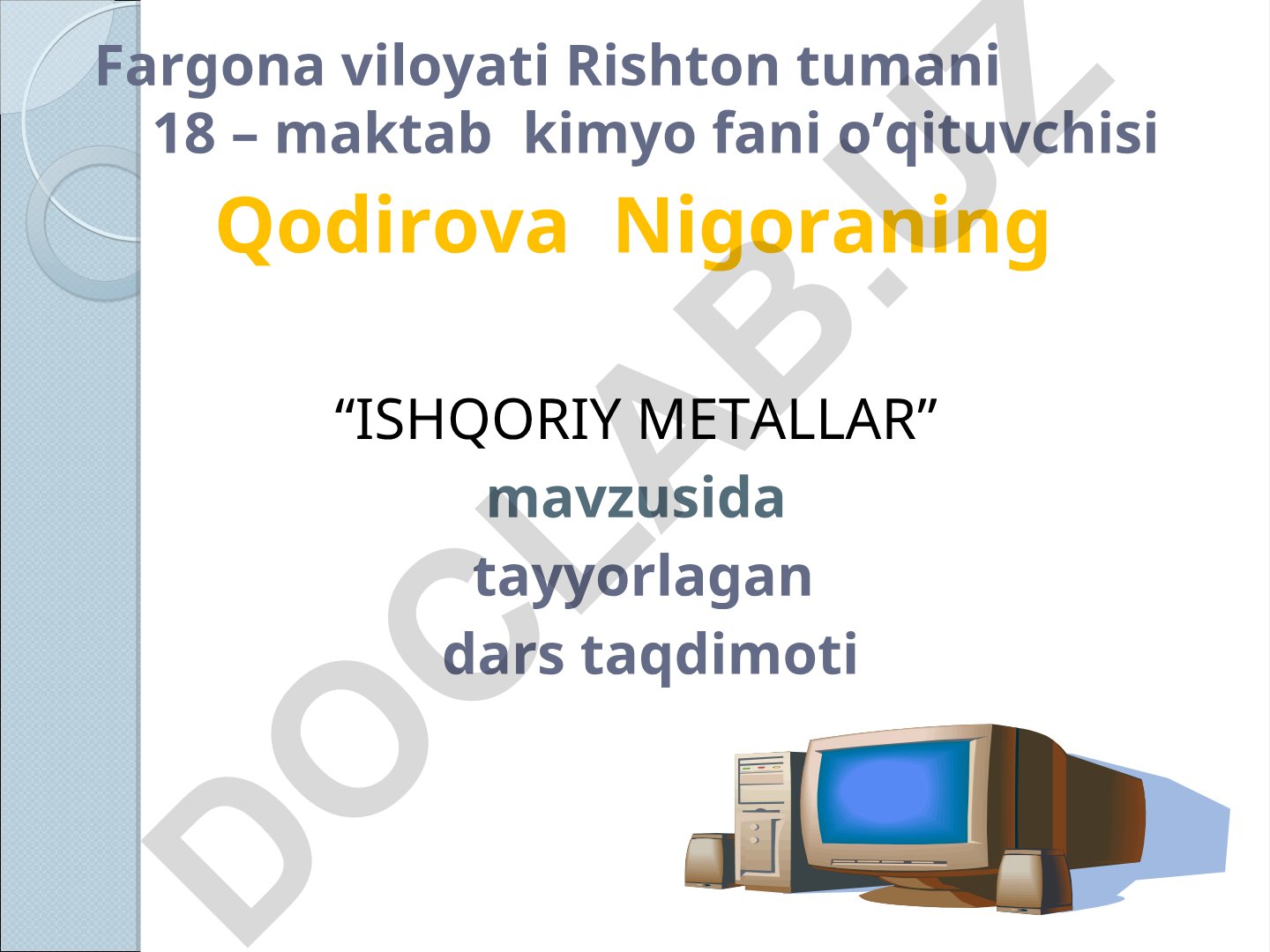 Ishqoriy metallarning umumiy xossalari, tabiatda tarqalishi va olinishi