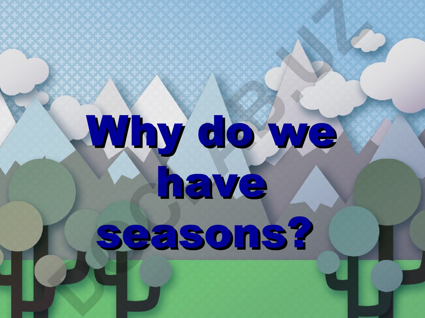 Why do we have seasons? Earth's rotation and revolution