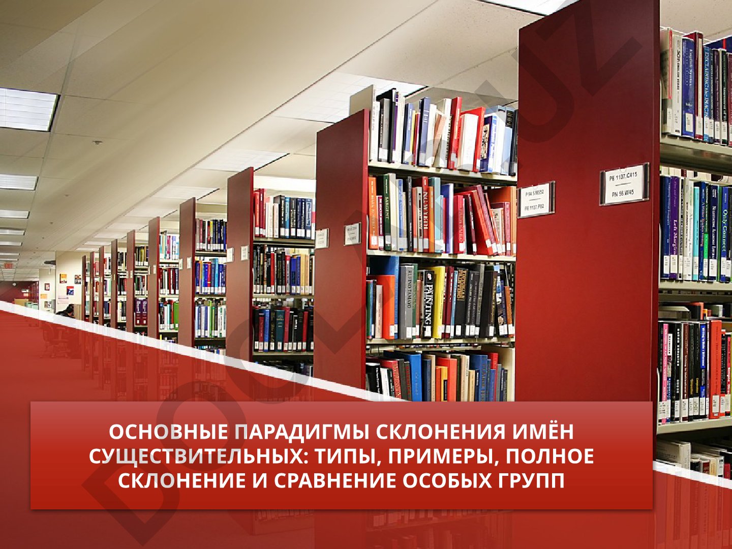 Основные парадигмы склонения имён существительных в русском языке