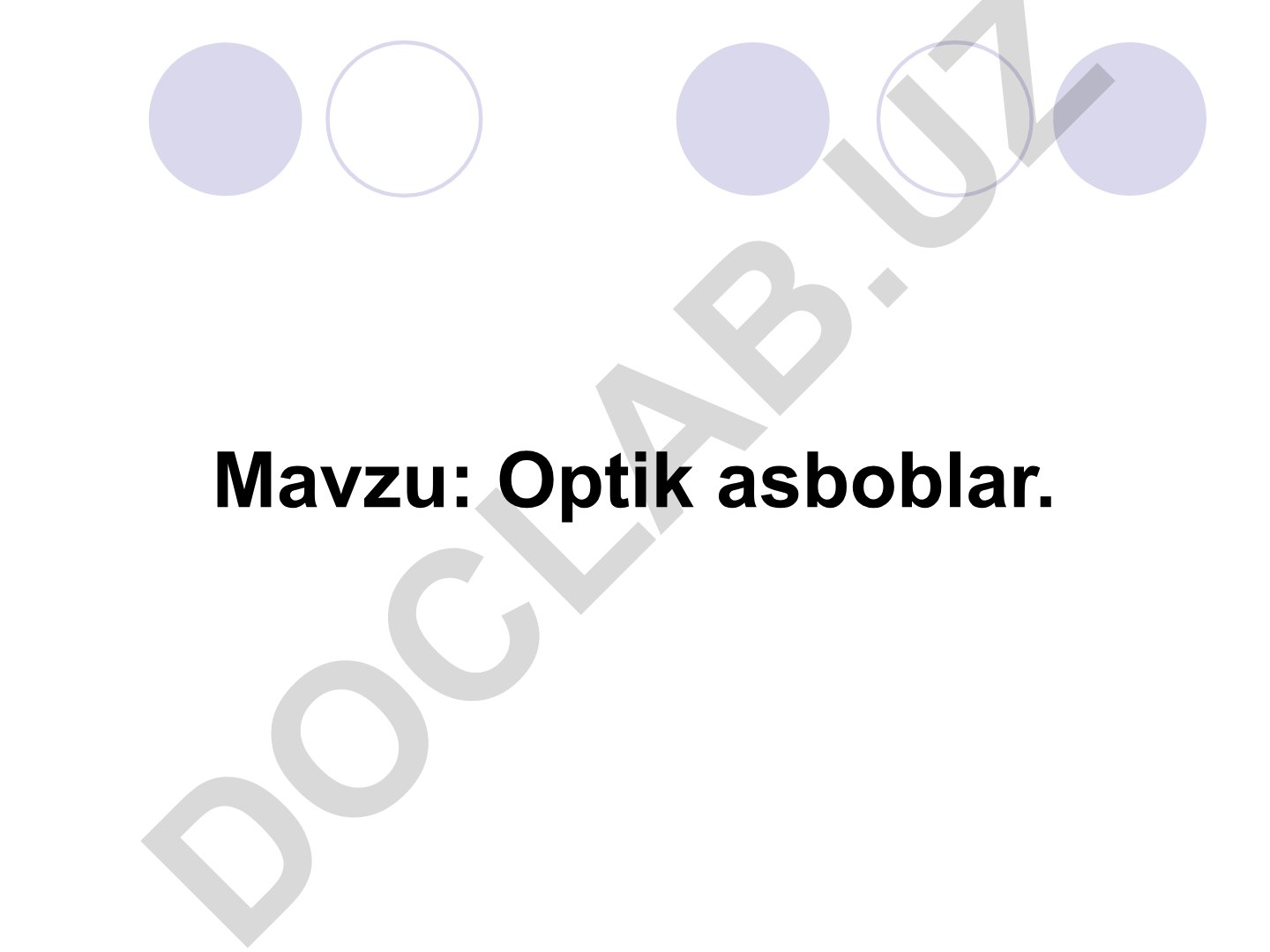 Optik asboblar
