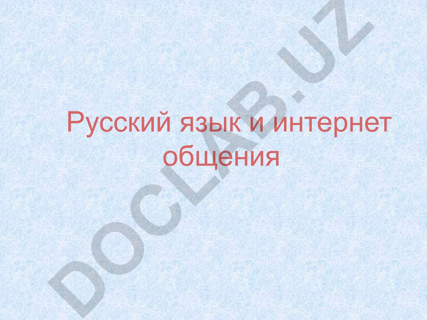 Русский язык как государственный и проблемы его сохранения