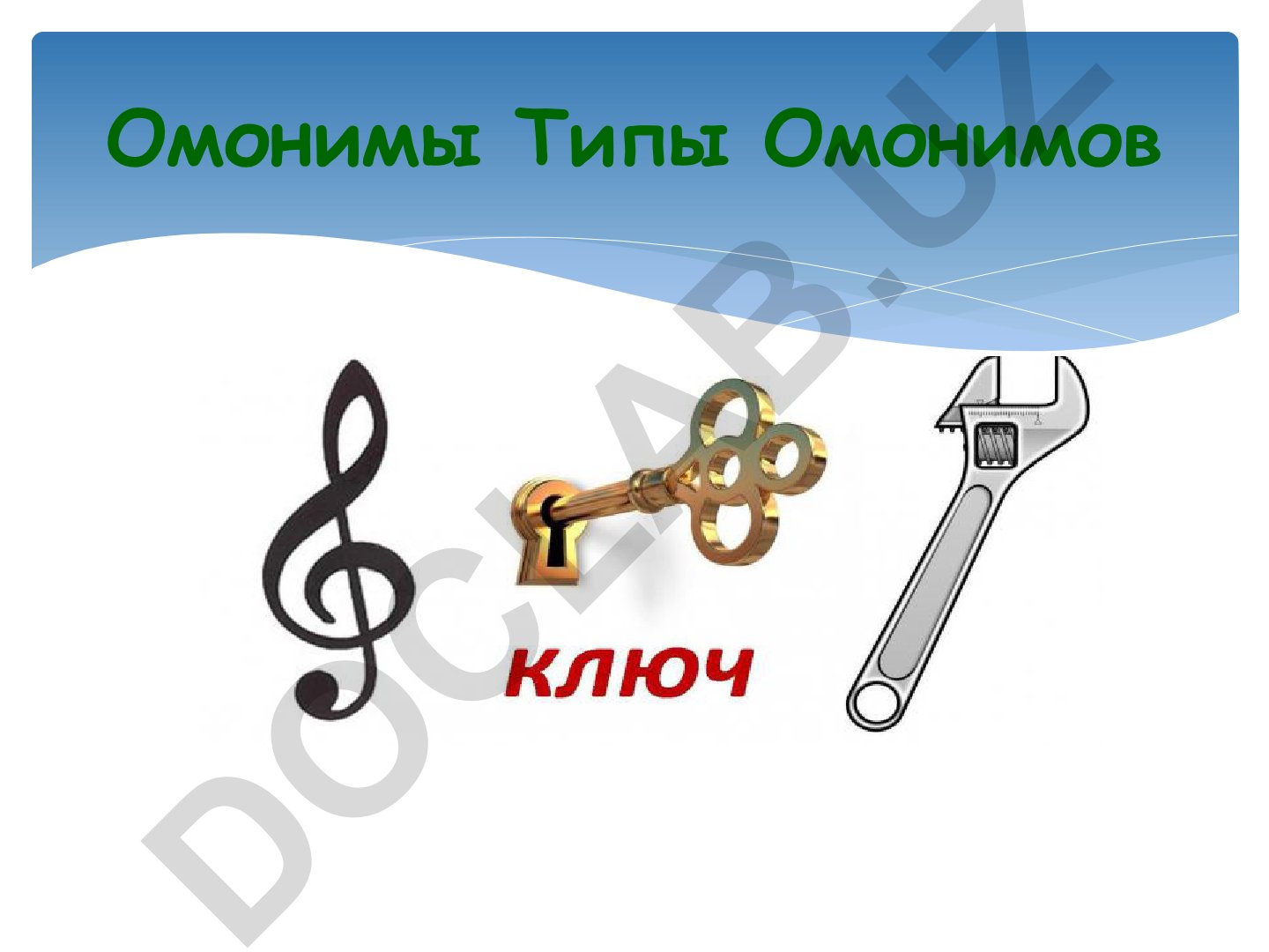 Омонимы и типы омонимов в русском языке