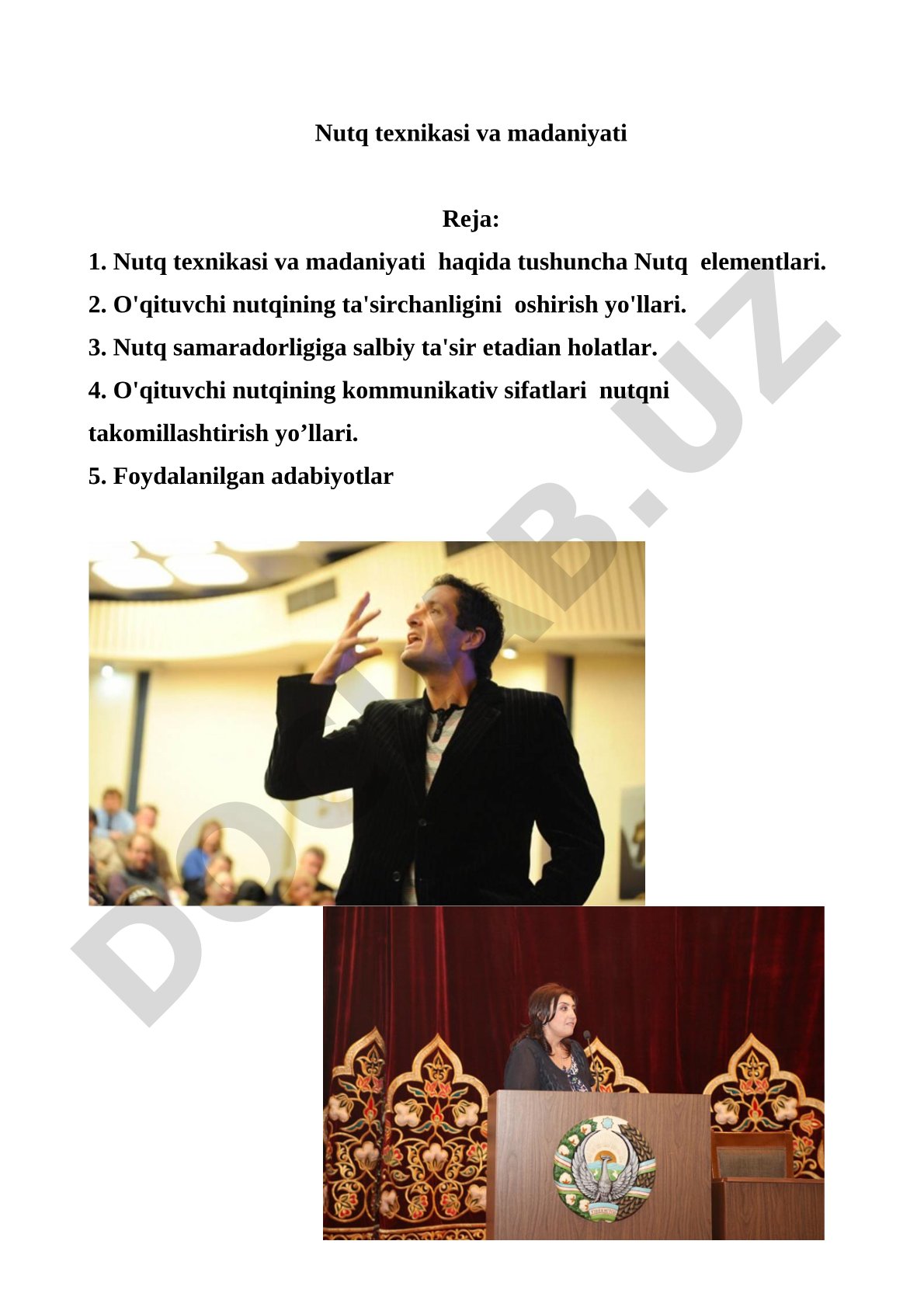 Nutq texnikasi va madaniyati