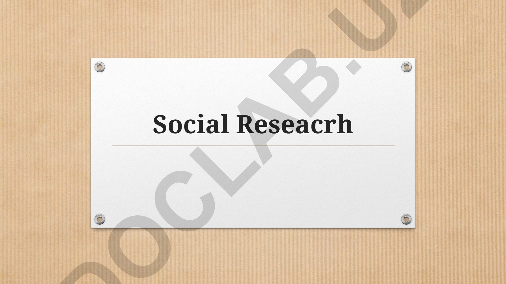 Social Research Ethical Issues