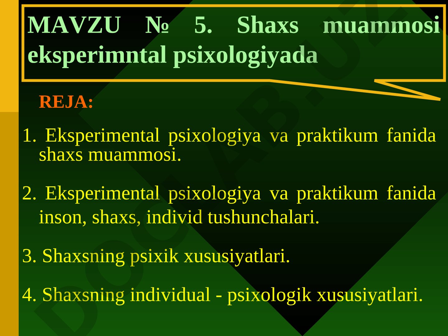 Shaxs muammosi eksperimental psixologiyada