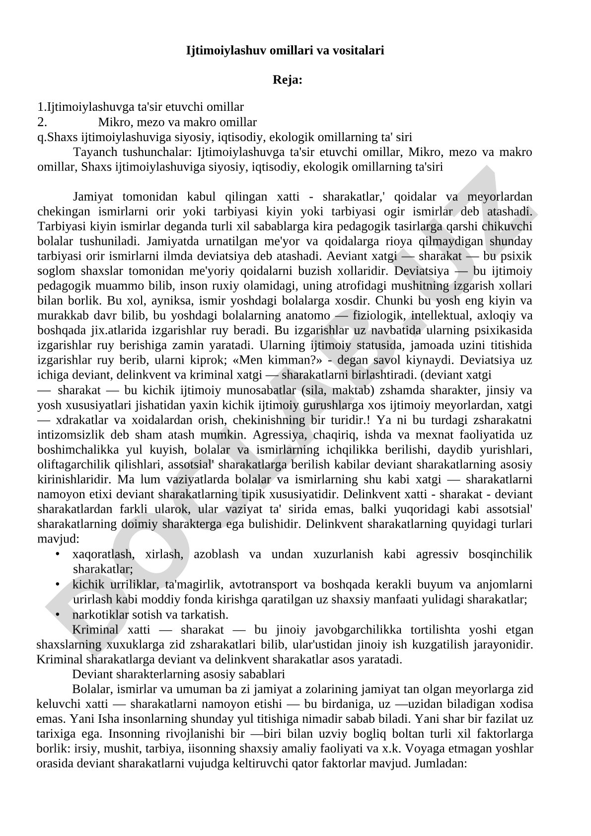 Ijtimoiylashuv omillari va vositalari