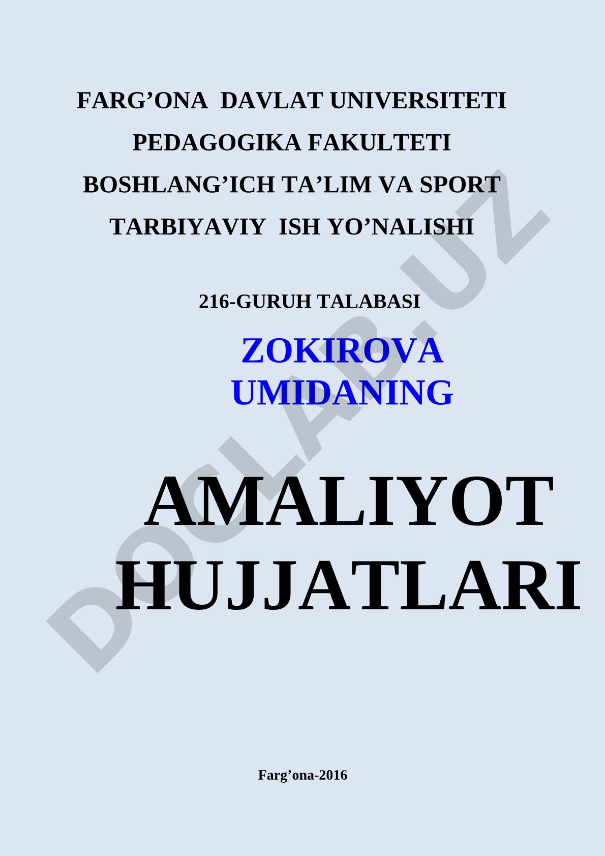 Amaliyot hujjatlari