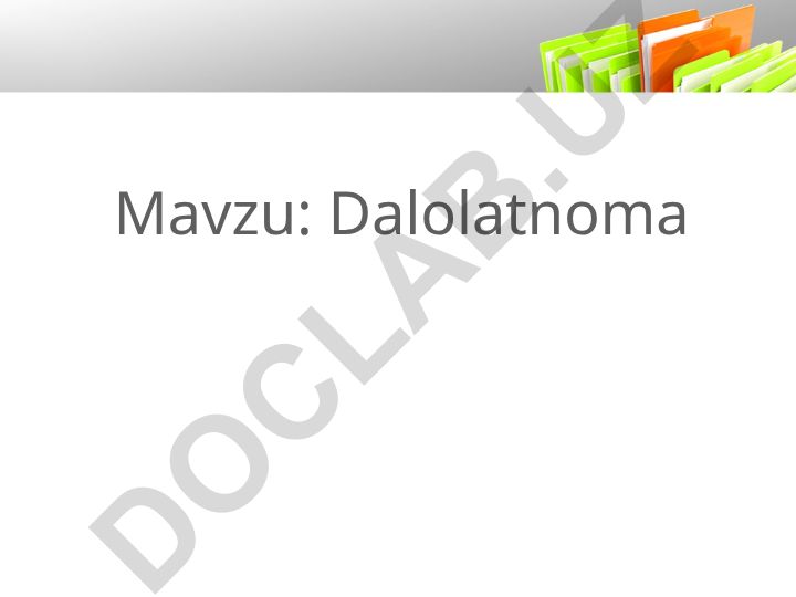Dalolatnoma