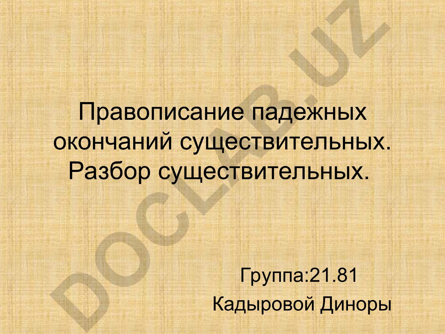 Правописание падежных окончаний существительных в русском языке
