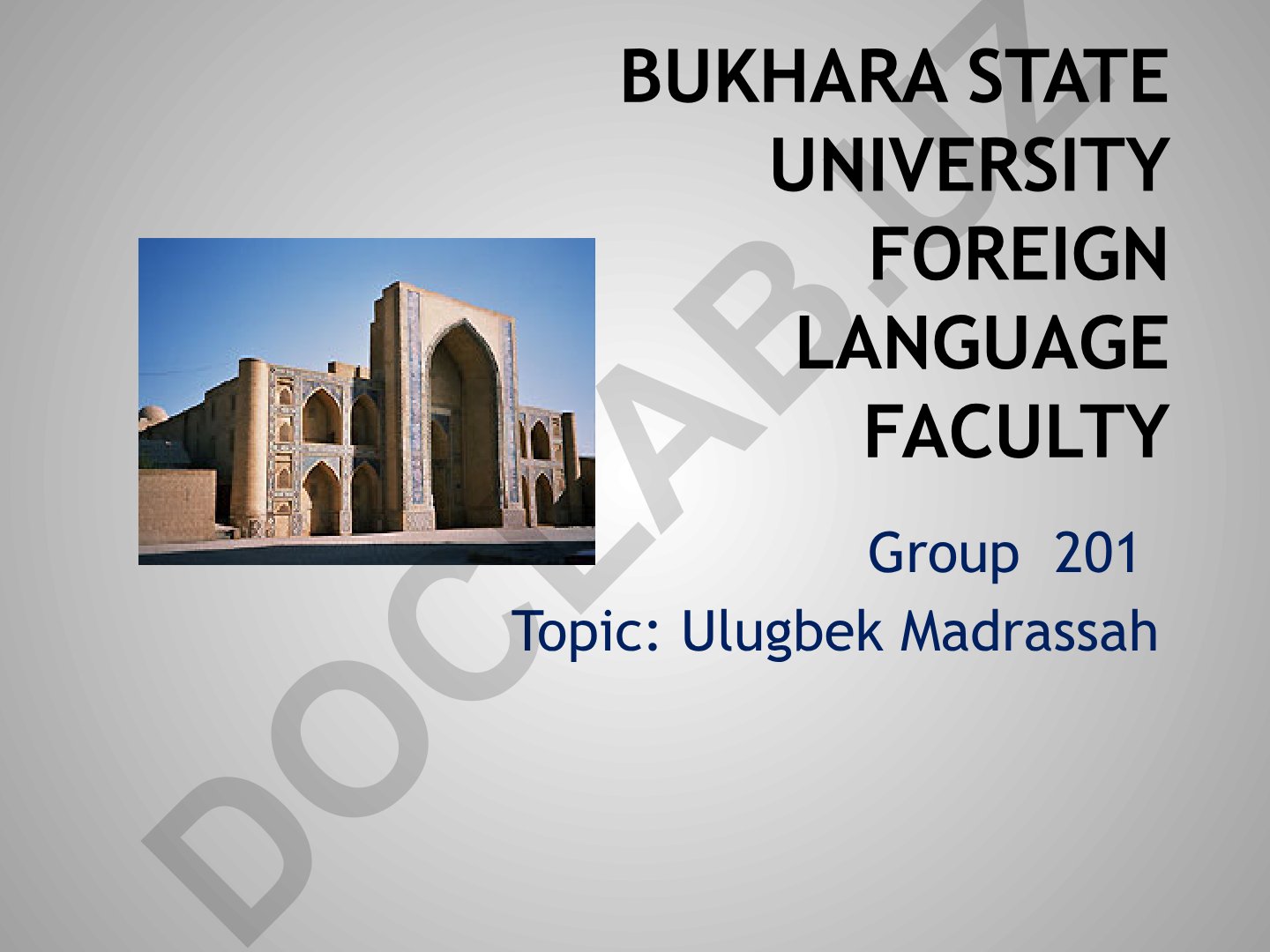 Ulugbek Madrassah