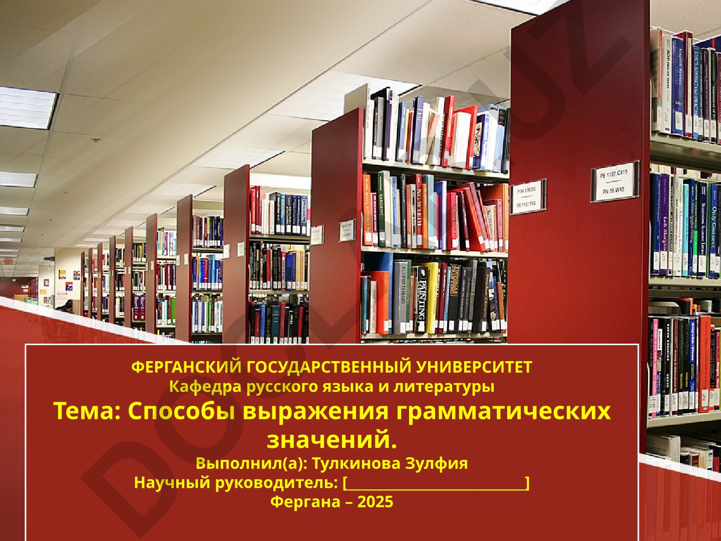 Способы выражения грамматических значений