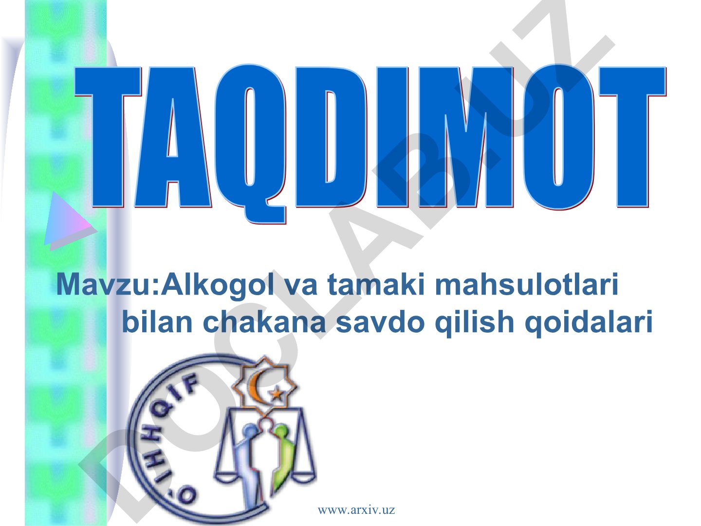 Alkogol va tamaki mahsulotlari bilan chakana savdo qilish qoidalari