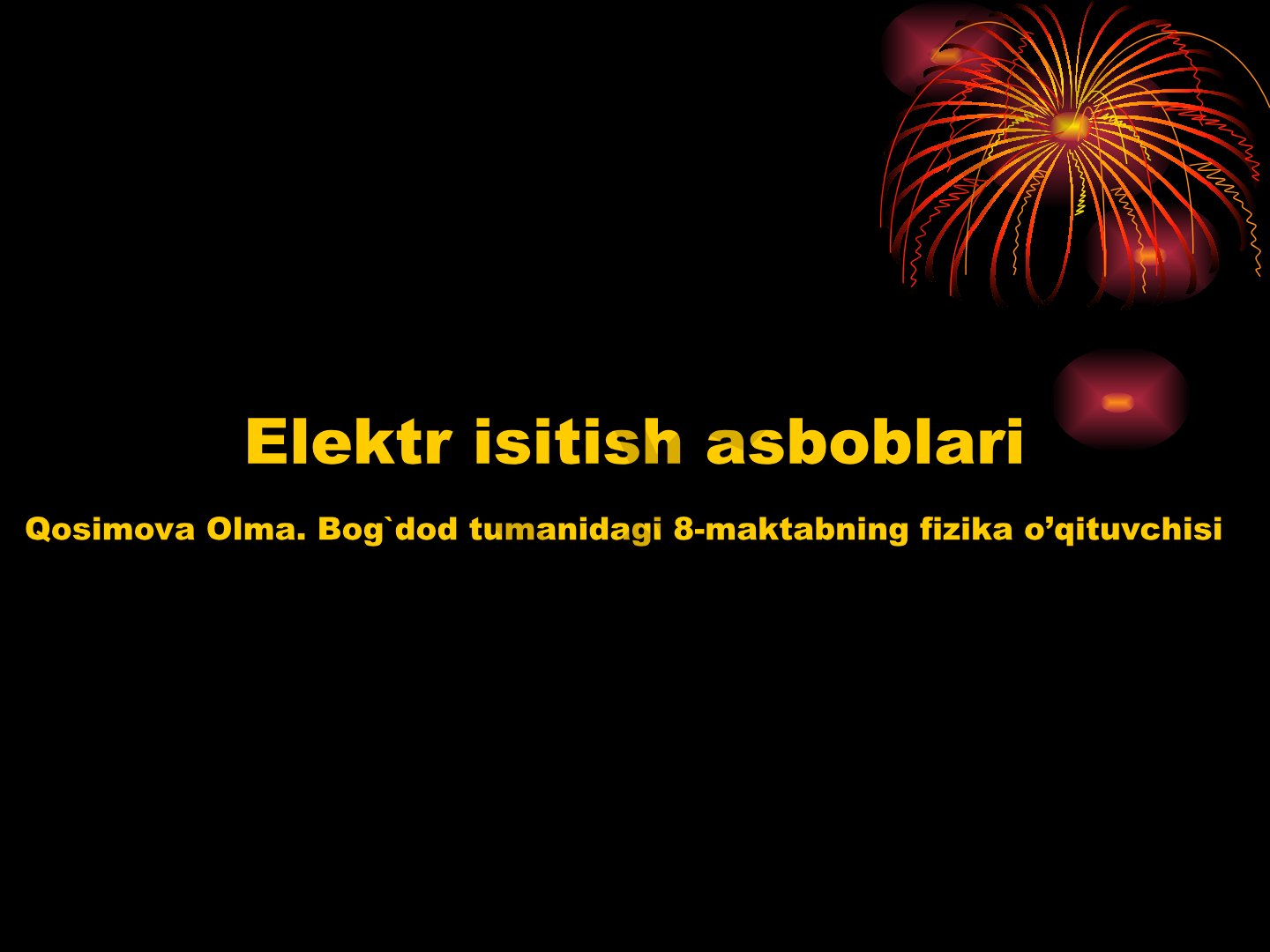 Elektr isitish asboblari