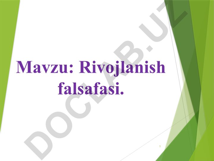 Rivojlanish falsafasi