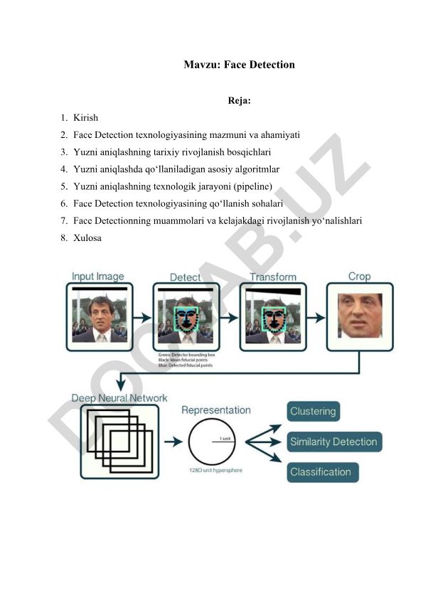 Face Detection texnologiyasi: mazmuni, algoritmlari va qo'llanish sohalari
