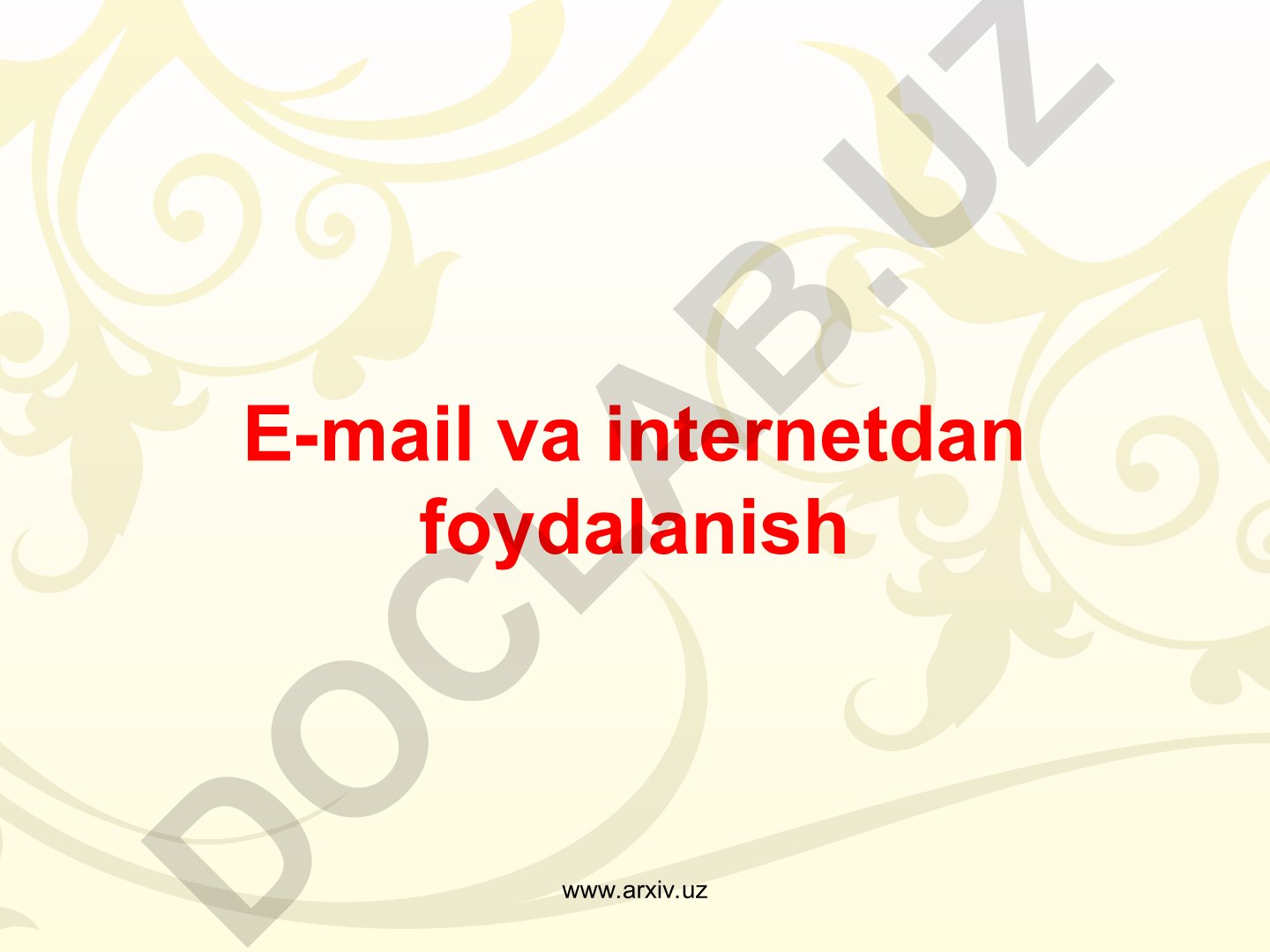 Internetda axborot qidirish usullari va izlovchi tizimlar