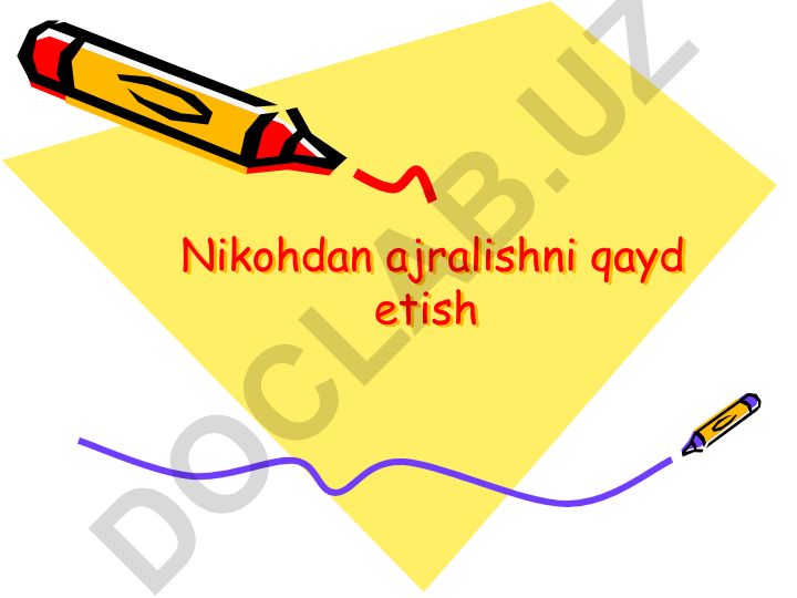 Nikohdan ajralishni qayd etish va oilaviy nizolar