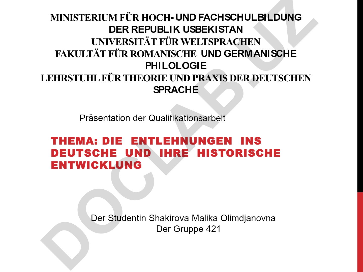 Die Entlehnungen ins Deutsche und ihre historische Entwicklung