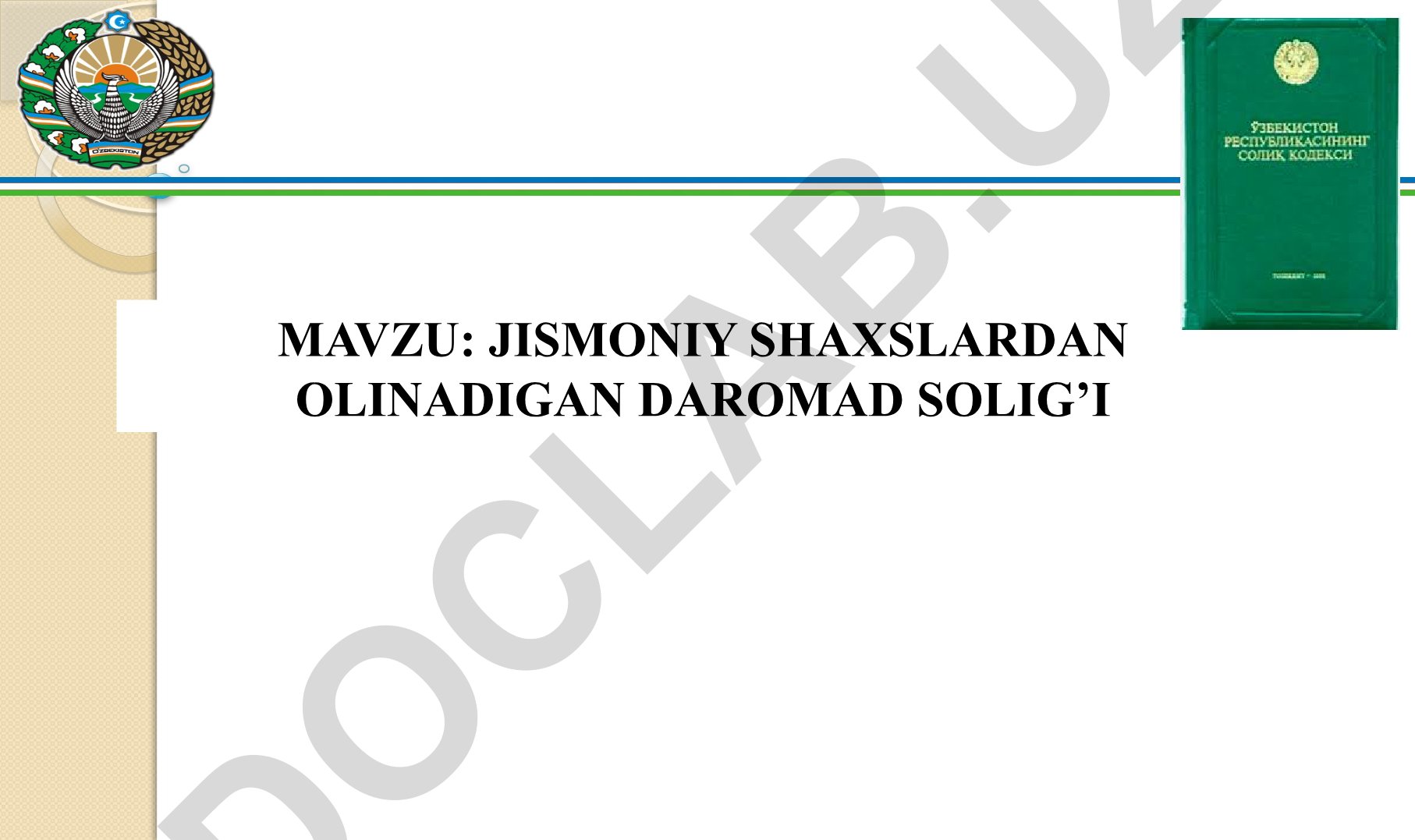 Jismoniy shaxslardan olinadigan daromad solig'i