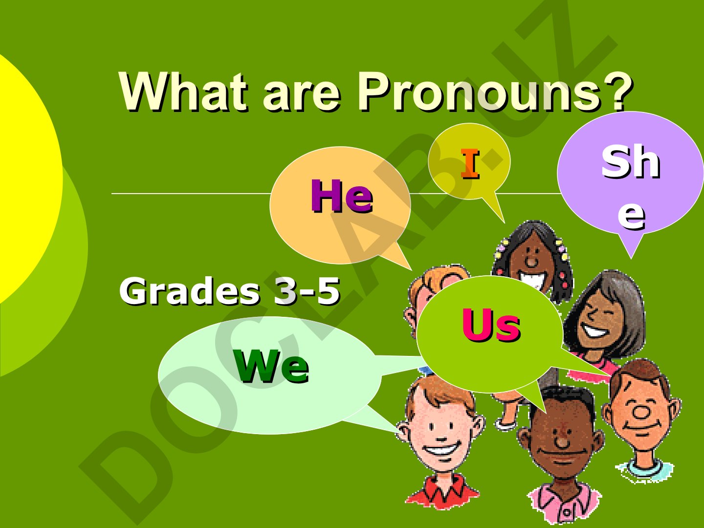 Pronouns for Elementary Students