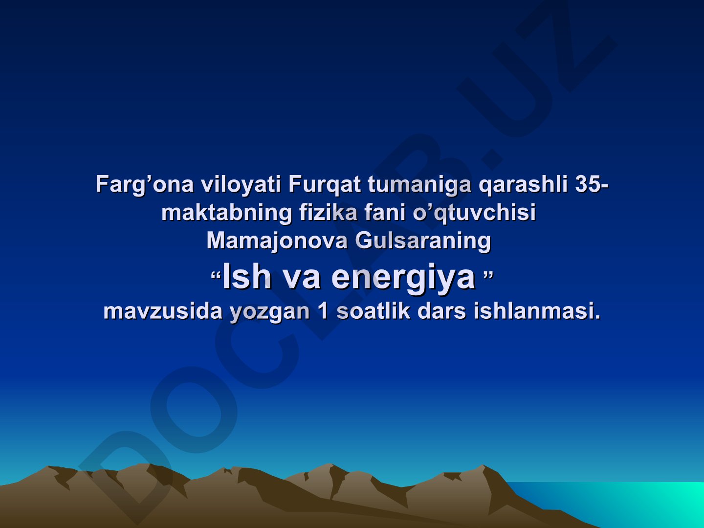 Ish va energiya