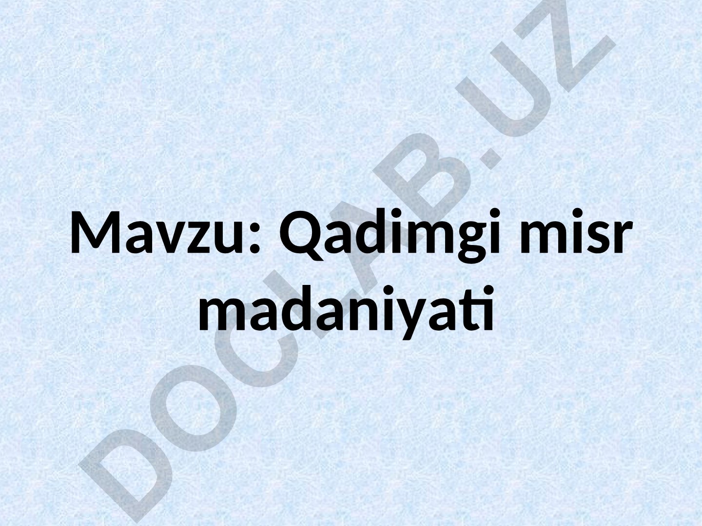 Qadimgi misr madaniyati