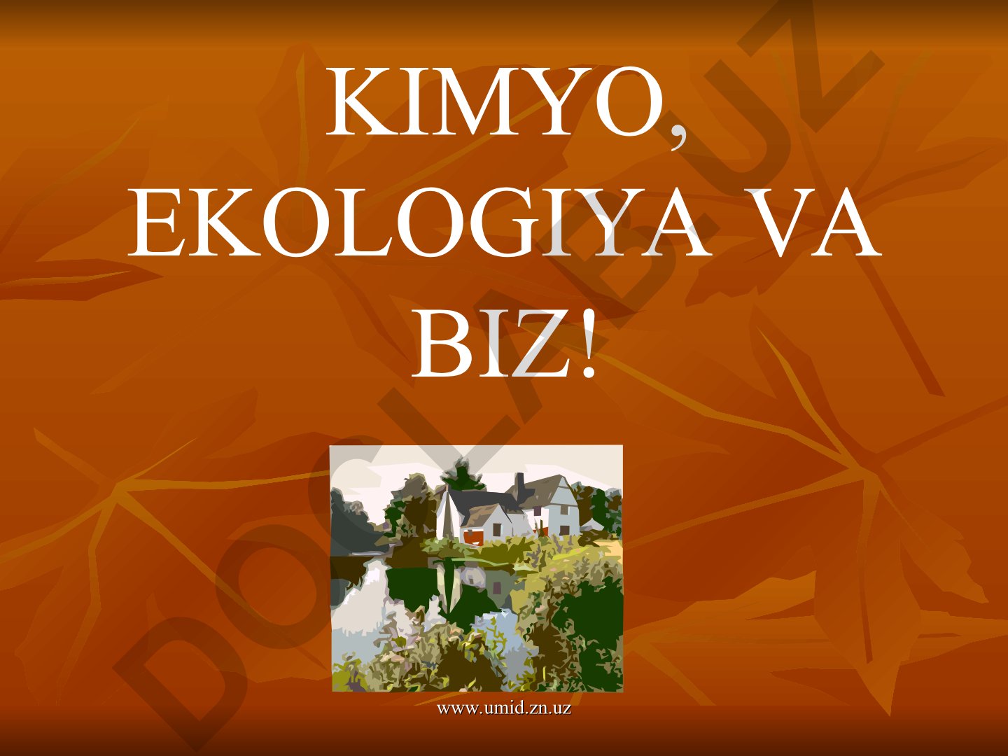 Kimyo, ekologiya va tabiatni muhofaza qilish
