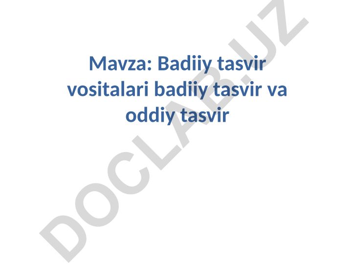 Badiiy tasvir vositalari, badiiy tasvir va oddiy tasvir