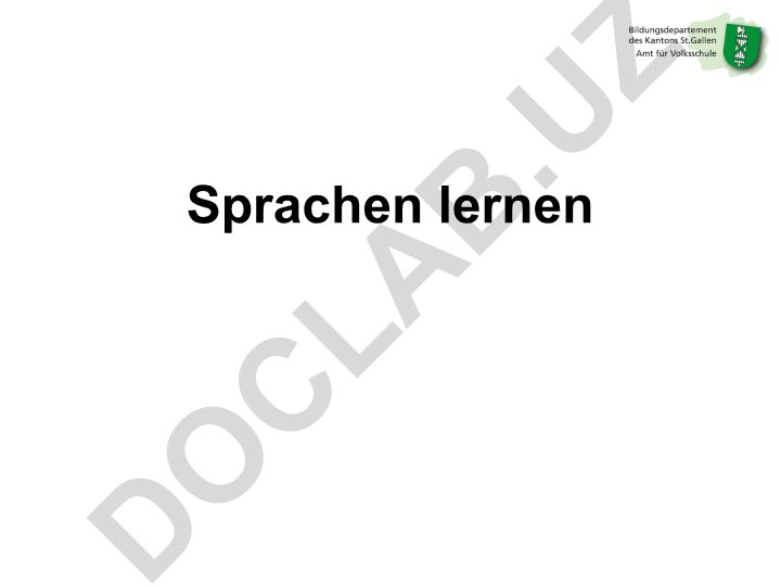 Sprachen lernen - Bedeutung und Ziele