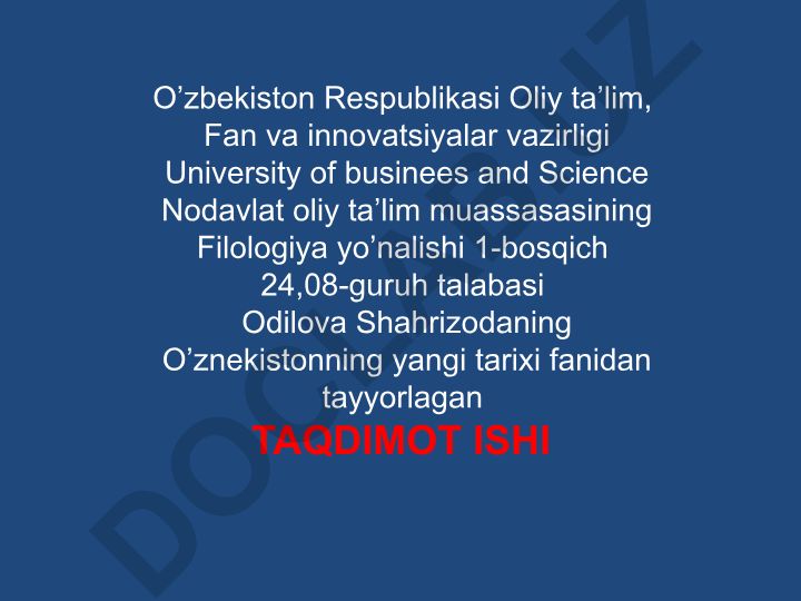 O'zbekiston Respublikasida parlament tizimining shakllanish tarixi