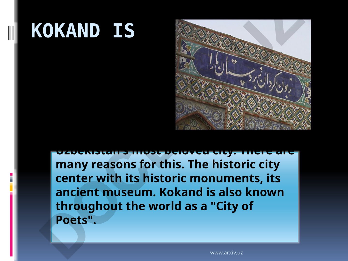 Kokand - Uzbekistan's historic city and cultural center