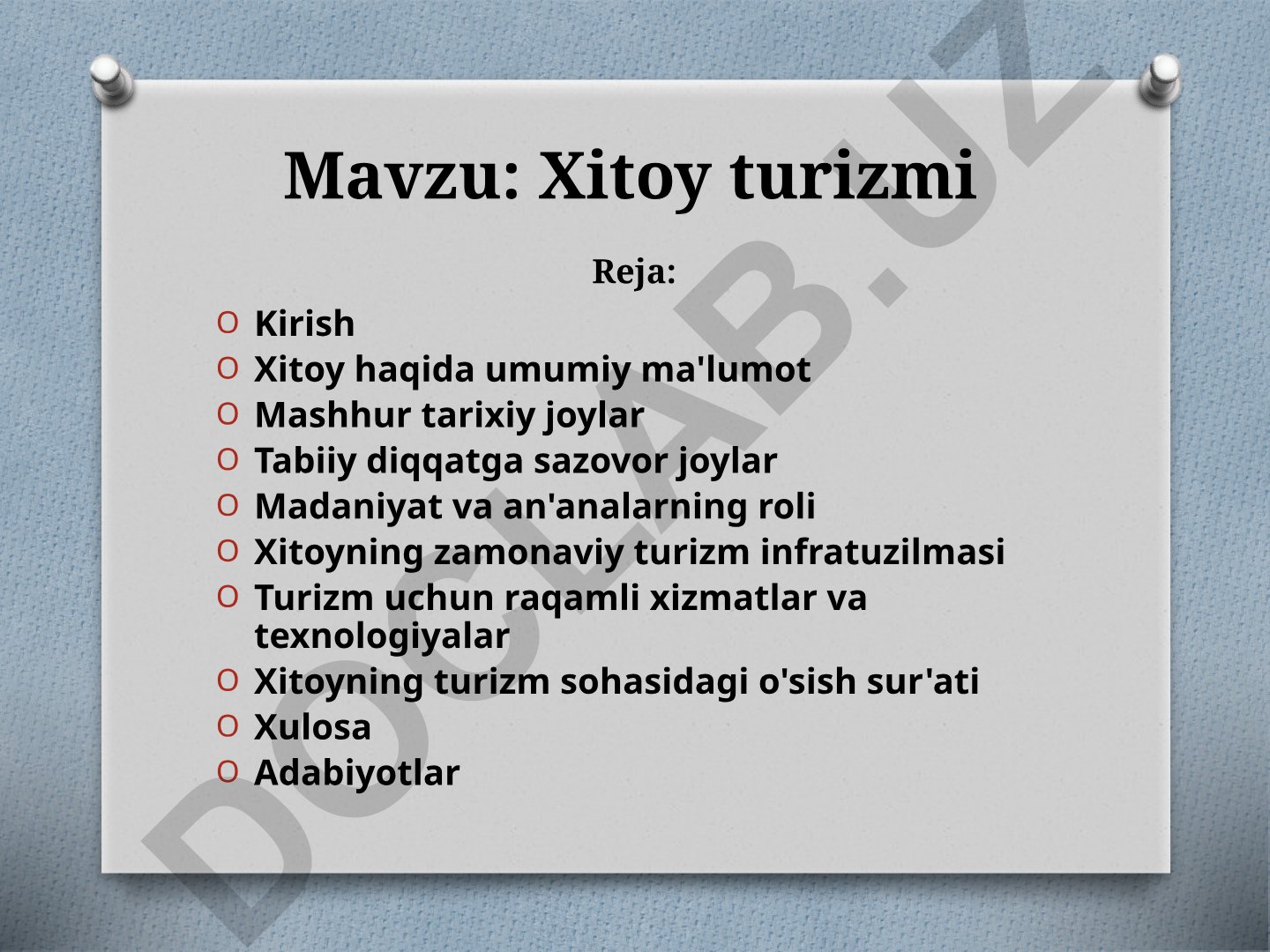 Xitoy turizmi