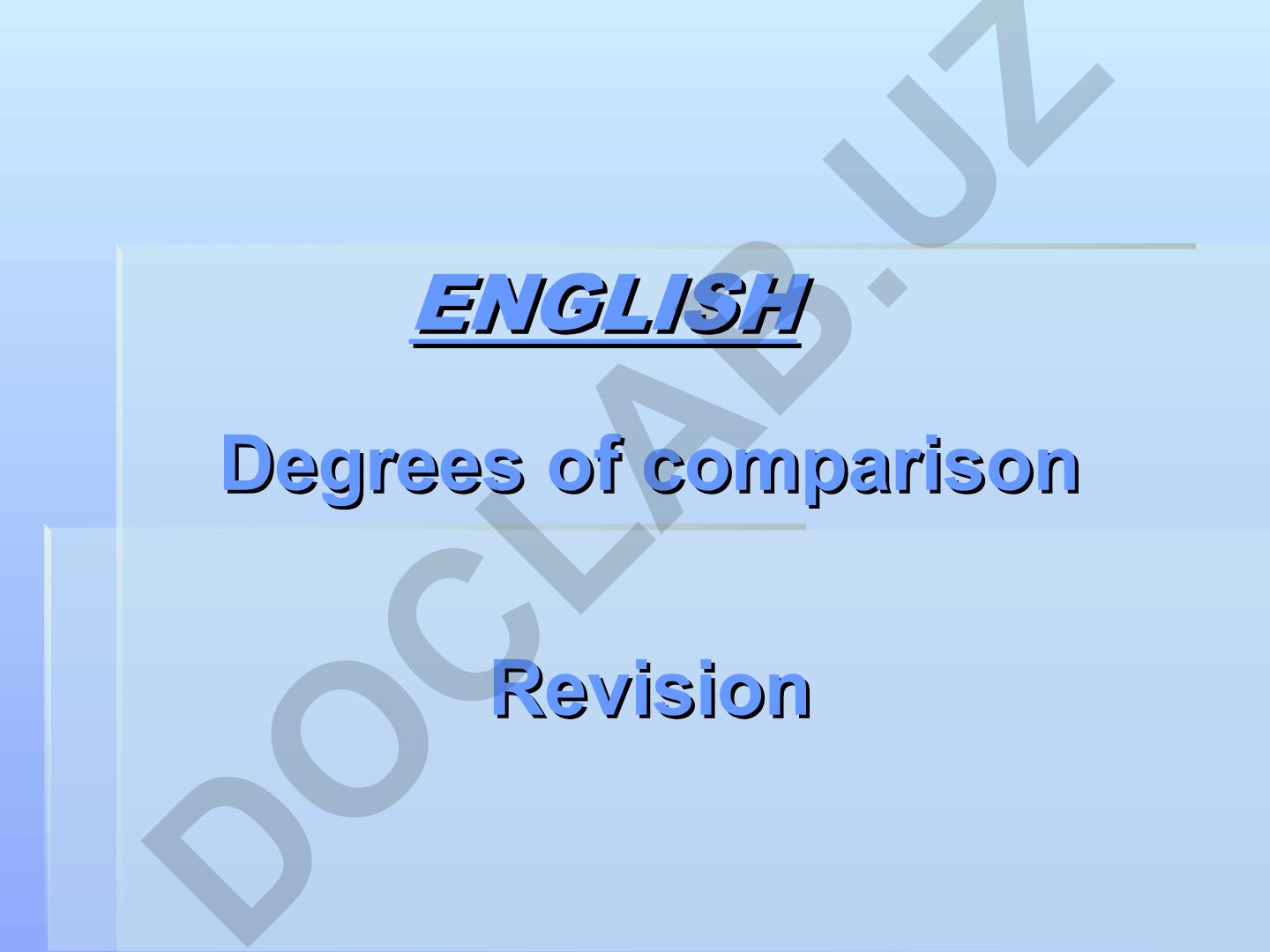 Revision of Adjectives in English Grammar