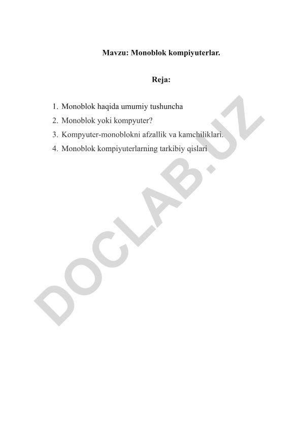 Monoblok kompiyuterlar