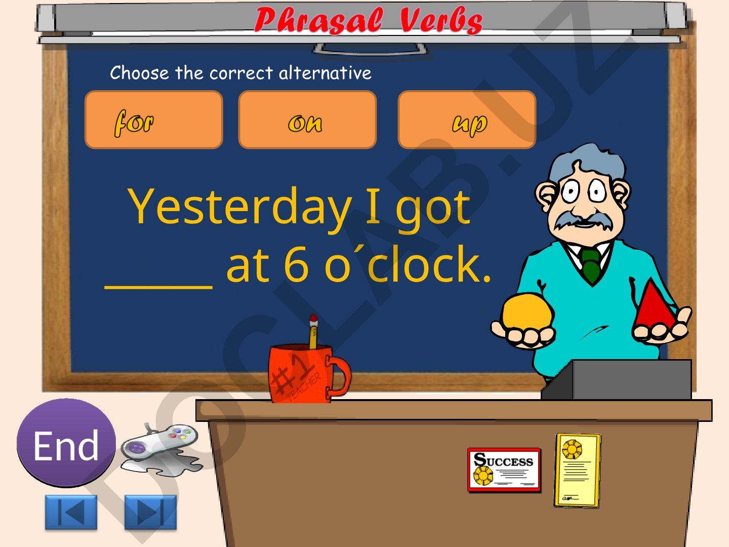 Phrasal verbs test exercises