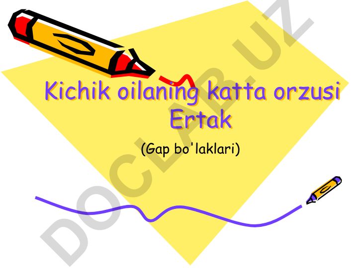 Kichik oilaning katta orzusi ertagi
